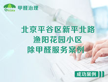 北京平谷區(qū)漁陽花園小區(qū)除甲醛服務(wù)案例