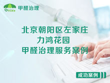 北京朝陽區(qū)左家莊中街6號(hào)力鴻花園甲醛治理服務(wù)案例