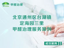 北京通州區(qū)臺(tái)湖定海園三里甲醛治理服務(wù)案例