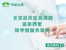北京延慶區(qū)高塔路溫泉西里除甲醛服務(wù)案例