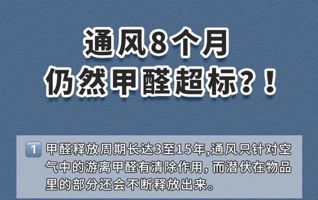 通風(fēng)8個(gè)月甲醛還超標(biāo)